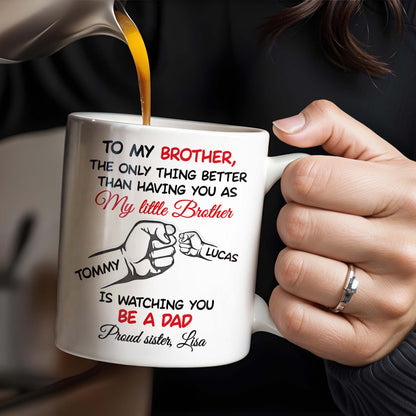 To My Brother, The Only Thing Better Than Having You As My Little Brother - Personalized Custom Coffee Mug - FAM347_MG