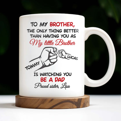 To My Brother, The Only Thing Better Than Having You As My Little Brother - Personalized Custom Coffee Mug - FAM347_MG