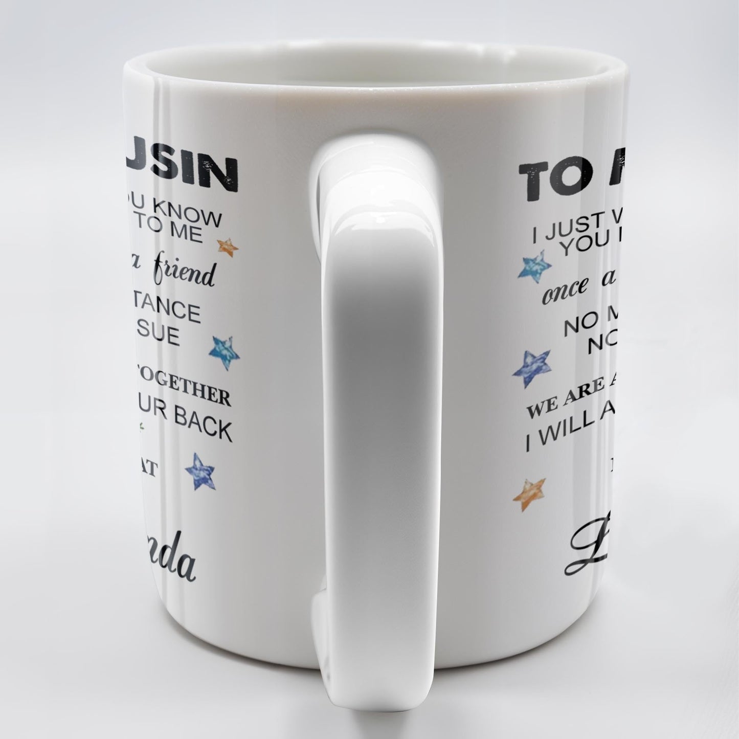 To My Cousin, You Mean So Much, Stars And Leaves - Personalized Custom Coffee Mug - FAM357_MG