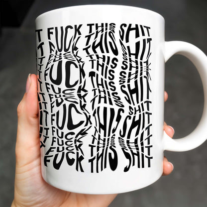 Express Yourself With Bold Text Graphics - Personalized Custom Coffee Mug - FAM363_MG