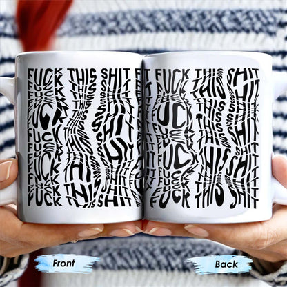 Express Yourself With Bold Text Graphics - Personalized Custom Coffee Mug - FAM363_MG