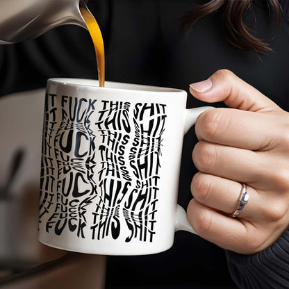 Express Yourself With Bold Text Graphics - Personalized Custom Coffee Mug - FAM363_MG