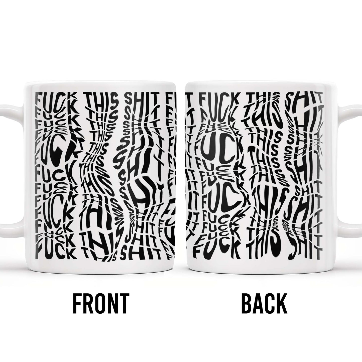 Express Yourself With Bold Text Graphics - Personalized Custom Coffee Mug - FAM363_MG