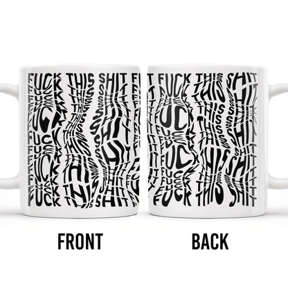 Express Yourself With Bold Text Graphics - Personalized Custom Coffee Mug - FAM363_MG