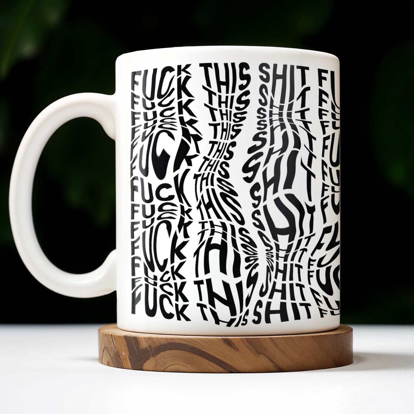 Express Yourself With Bold Text Graphics - Personalized Custom Coffee Mug - FAM363_MG