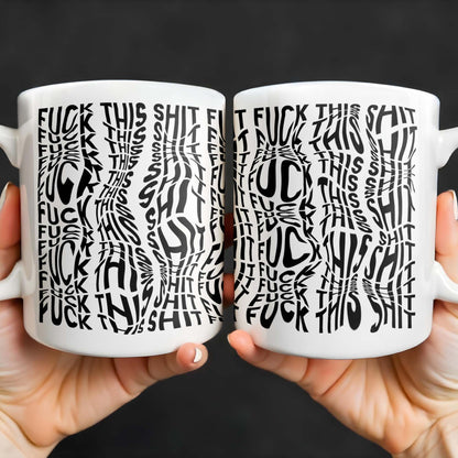 Express Yourself With Bold Text Graphics - Personalized Custom Coffee Mug - FAM363_MG