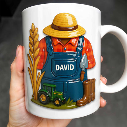 Celebrate The Hardworking Farmer With Farm Elements - Personalized Custom Coffee Mug - FAM368_MG