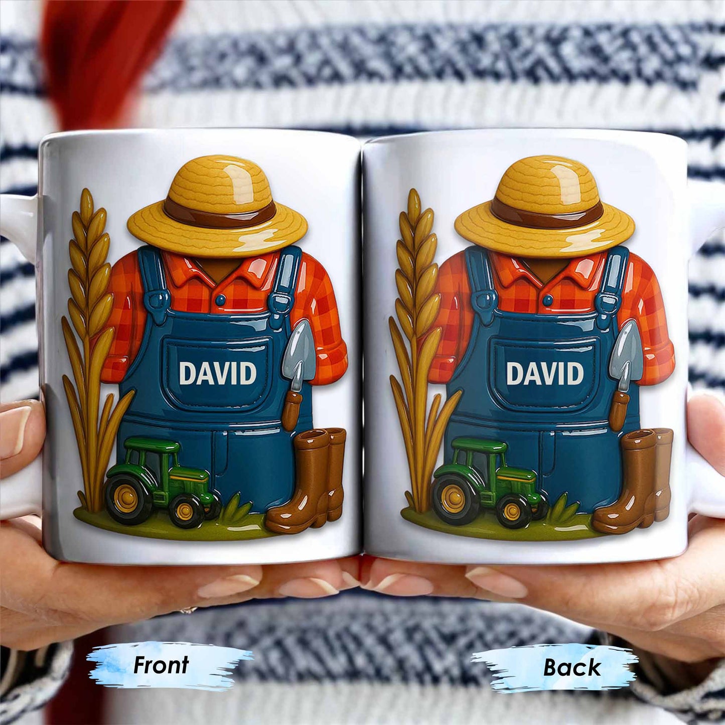 Celebrate The Hardworking Farmer With Farm Elements - Personalized Custom Coffee Mug - FAM368_MG