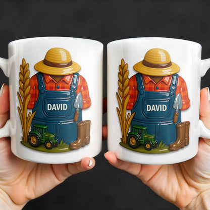 Celebrate The Hardworking Farmer With Farm Elements - Personalized Custom Coffee Mug - FAM368_MG