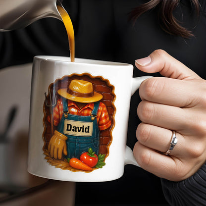 Celebrate Gardening Love With Gardening Tools and Vegetables Design - Personalized Custom Coffee Mug - FAM369_MG