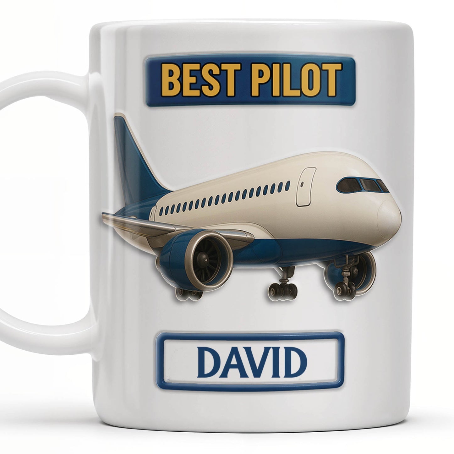 Best Pilot Airplane Design - Personalized Custom Coffee Mug - FAM373_MG