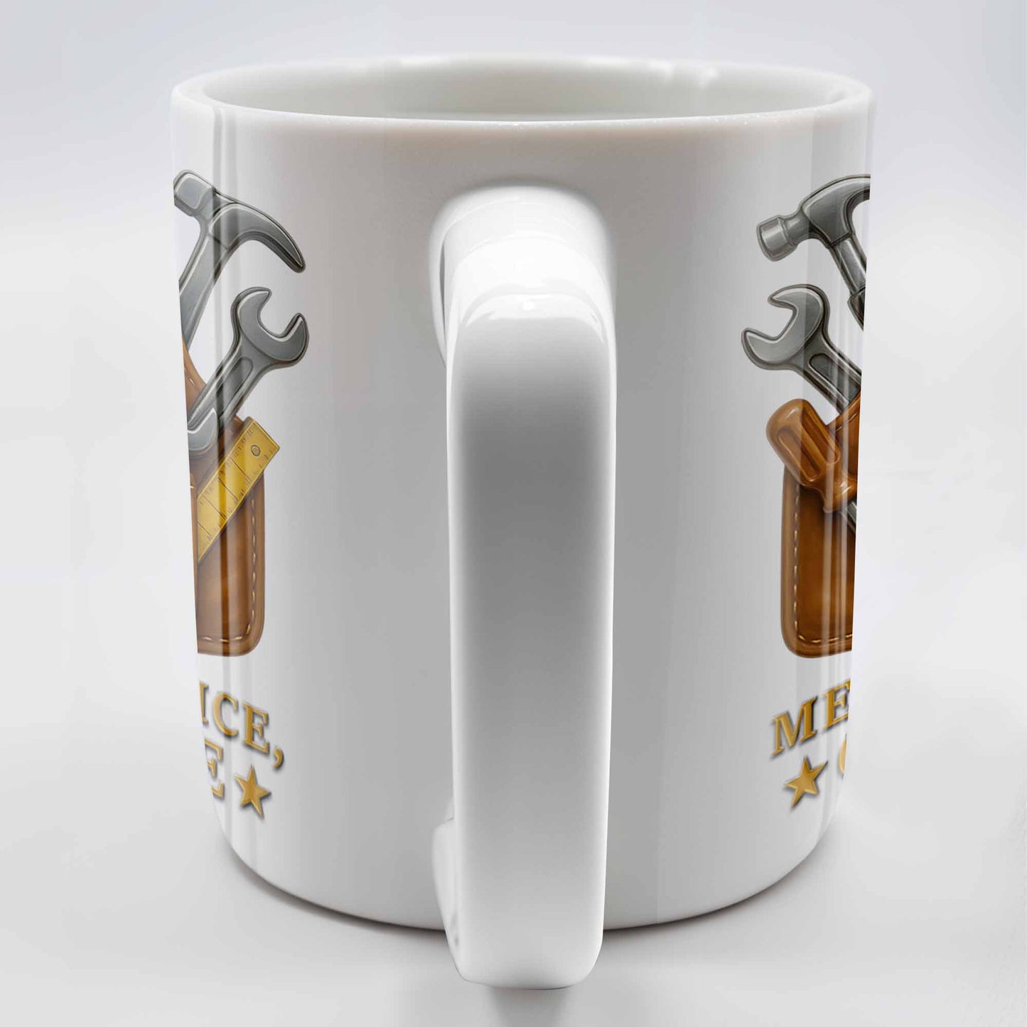 Measure Twice Cut Once Tools And Tool Belt Design - Personalized Custom Coffee Mug - FAM375_MG