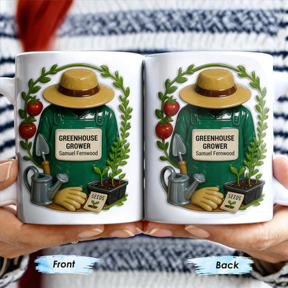 Greenhouse Grower, Garden Enthusiast Design - Personalized Custom Coffee Mug - FAM376_MG