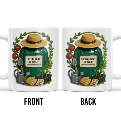 Greenhouse Grower, Garden Enthusiast Design - Personalized Custom Coffee Mug - FAM376_MG