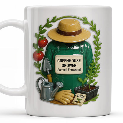 Greenhouse Grower, Garden Enthusiast Design - Personalized Custom Coffee Mug - FAM376_MG