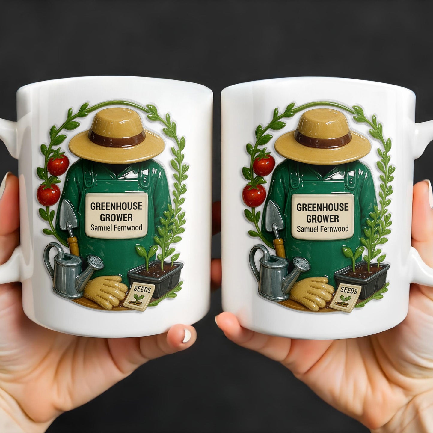 Greenhouse Grower, Garden Enthusiast Design - Personalized Custom Coffee Mug - FAM376_MG
