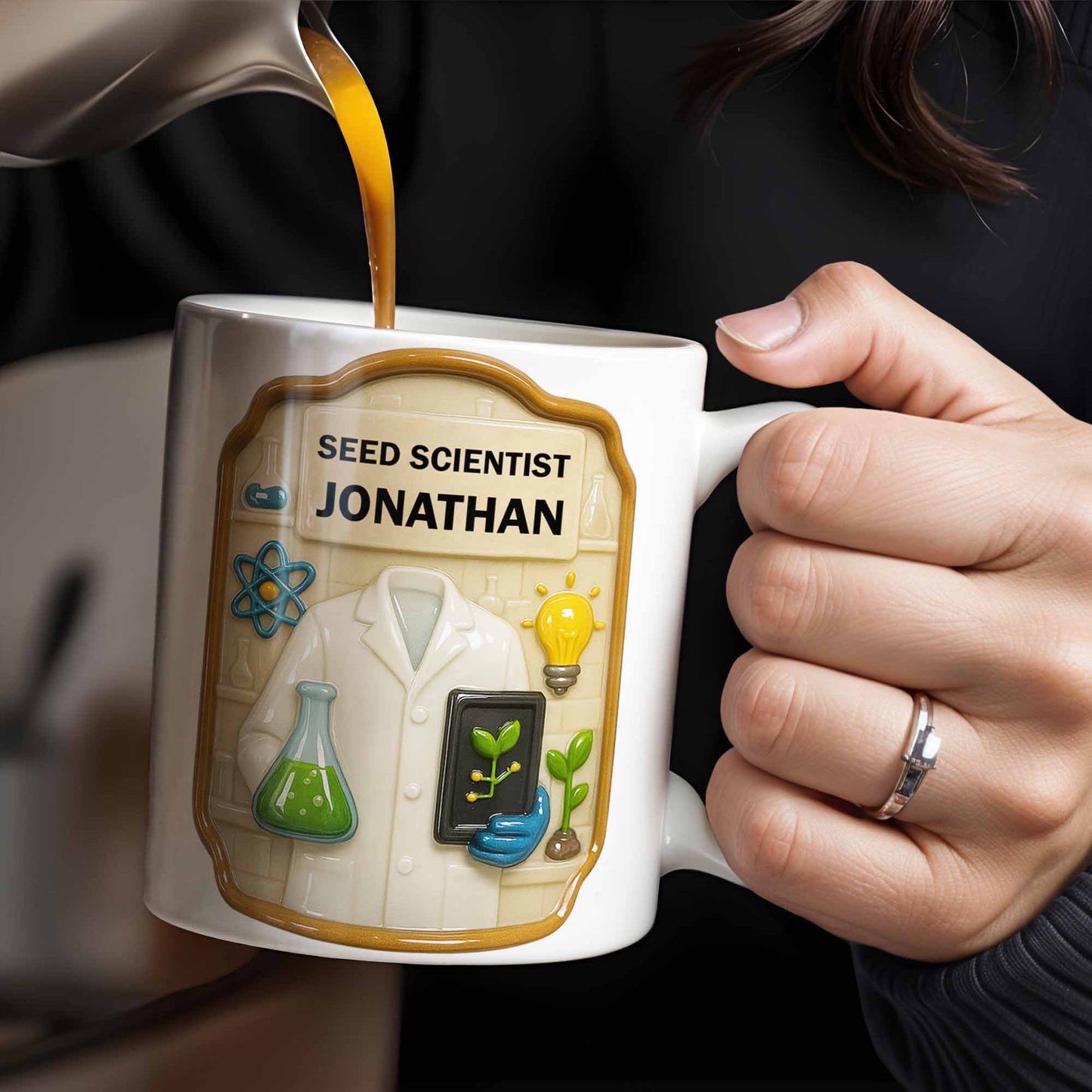 Seed Scientist With Lab Coats And Plants - Personalized Custom Coffee Mug - FAM379_MG