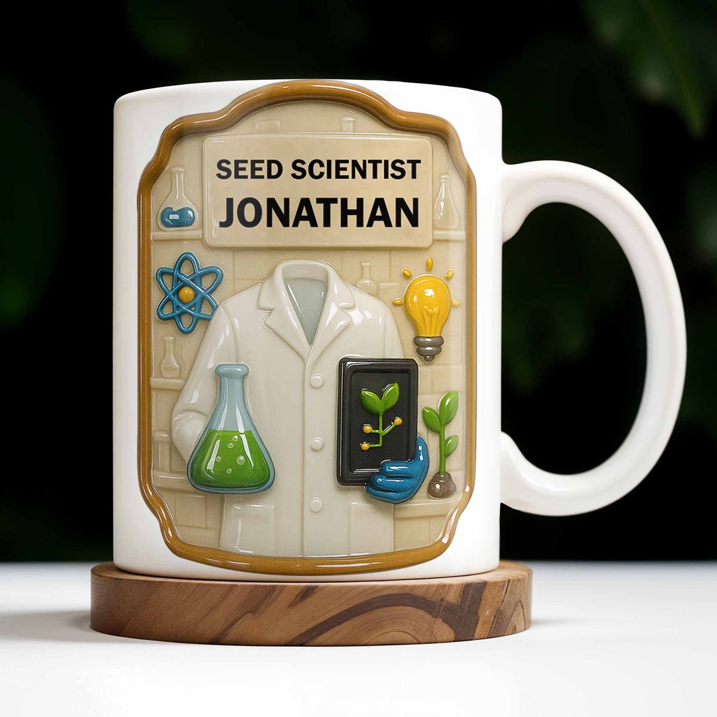 Seed Scientist With Lab Coats And Plants - Personalized Custom Coffee Mug - FAM379_MG