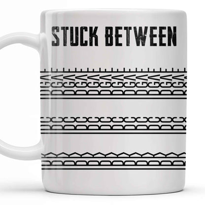 Stuck Between With Chain Link Patterns - Personalized Custom Coffee Mug - FAM384_MG