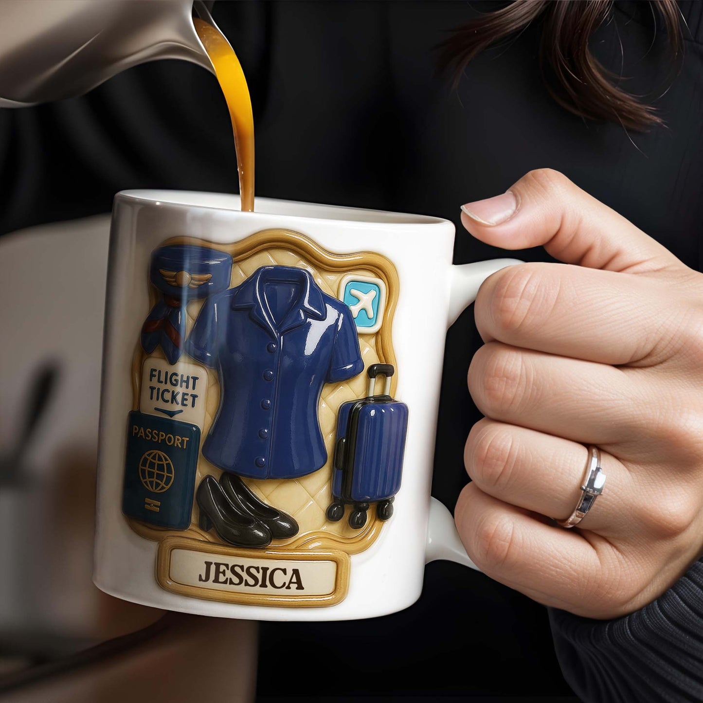 Personalize Your Travel Adventure Coffee Mug - Personalized Custom Coffee Mug - FAM385_MG