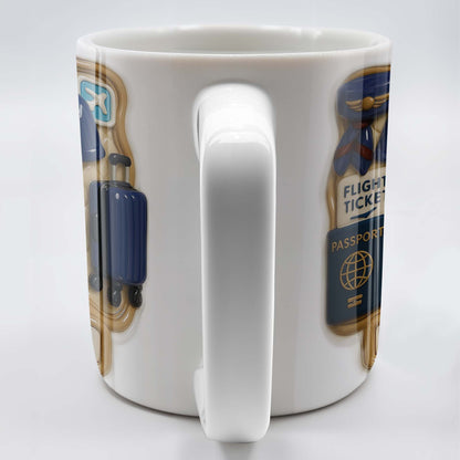 Personalize Your Travel Adventure Coffee Mug - Personalized Custom Coffee Mug - FAM385_MG