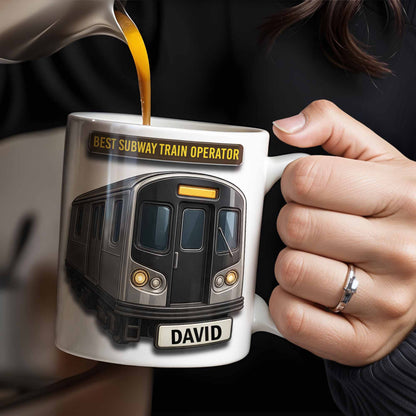 Best Subway Train Operator Coffee Mug - Personalized Custom Coffee Mug - FAM405_MG