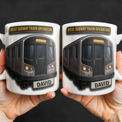 Best Subway Train Operator Coffee Mug - Personalized Custom Coffee Mug - FAM405_MG