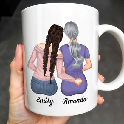 The Day You Became My Grandma, Love And Calendar Design - Personalized Custom Coffee Mug - FAM675_MG