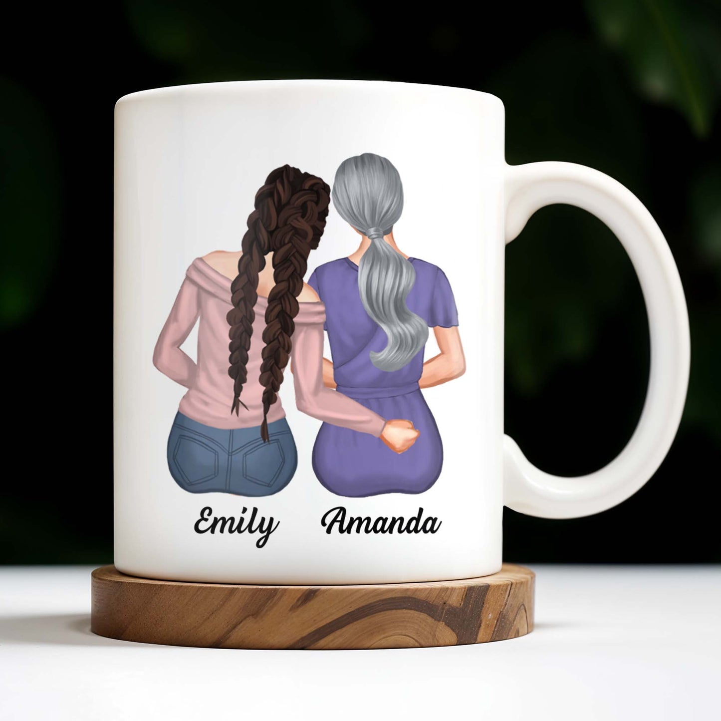 The Day You Became My Grandma, Love And Calendar Design - Personalized Custom Coffee Mug - FAM675_MG