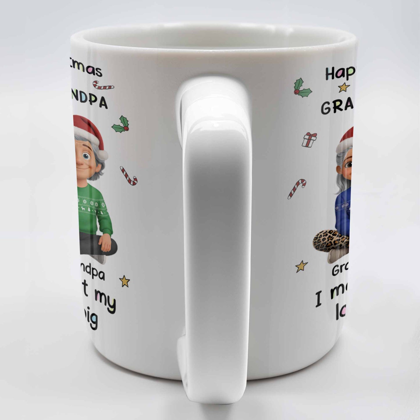 Happy First Christmas As My Grandma & Grandpa Mug - Personalized Custom Coffee Mug - FAM772_MG