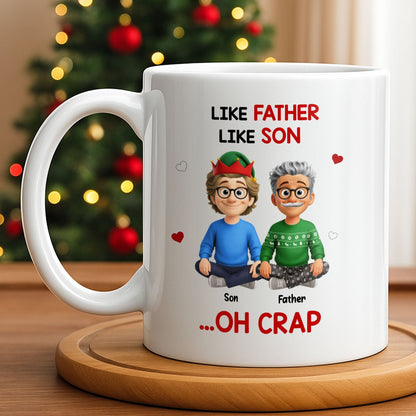 Like Mother Like Daughter With Cartoon Characters - Personalized Custom Coffee Mug - FAM773_MG