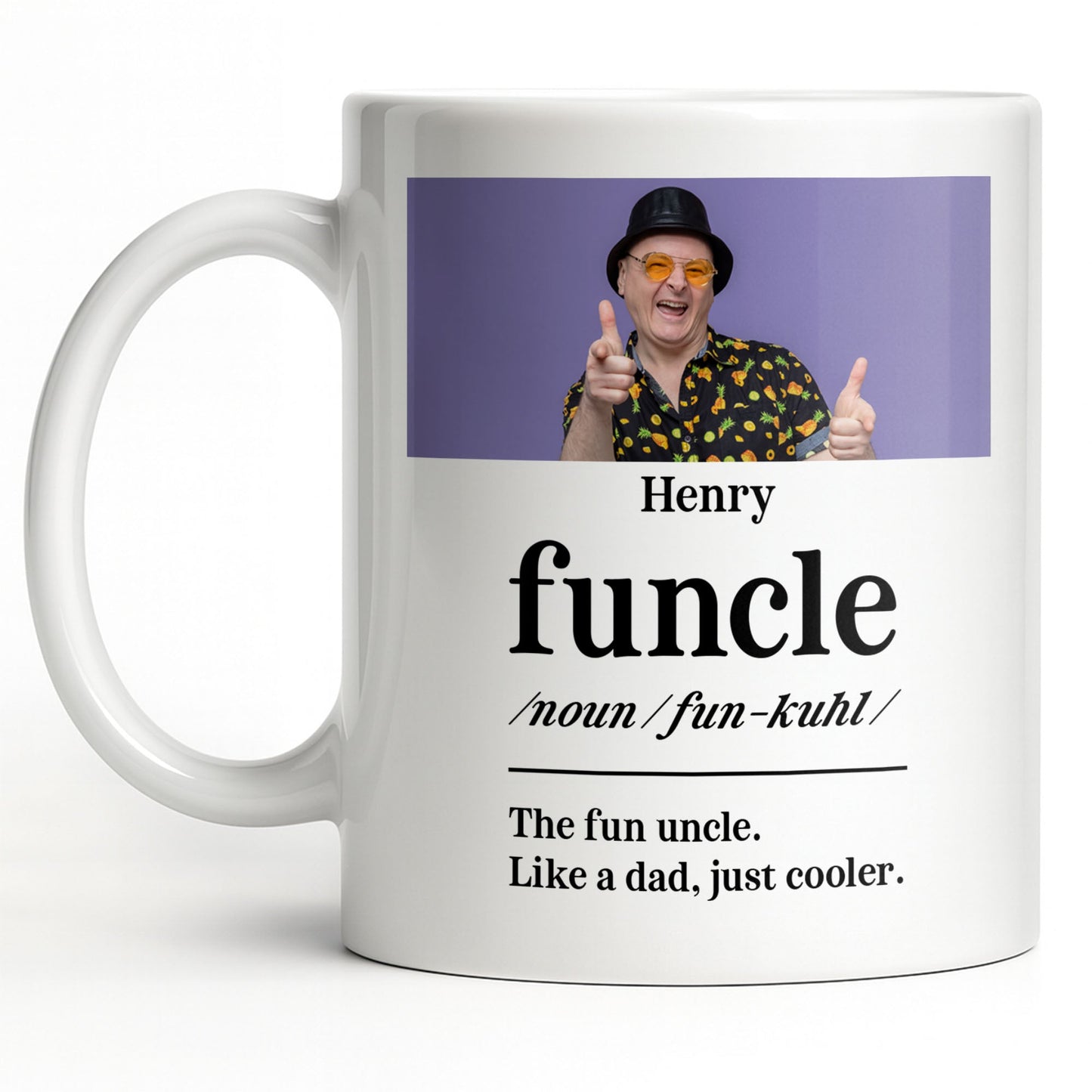 The Fun Uncle Like A Dad Just Cooler Mug Design - Personalized Custom Coffee Mug - FAM796_MG