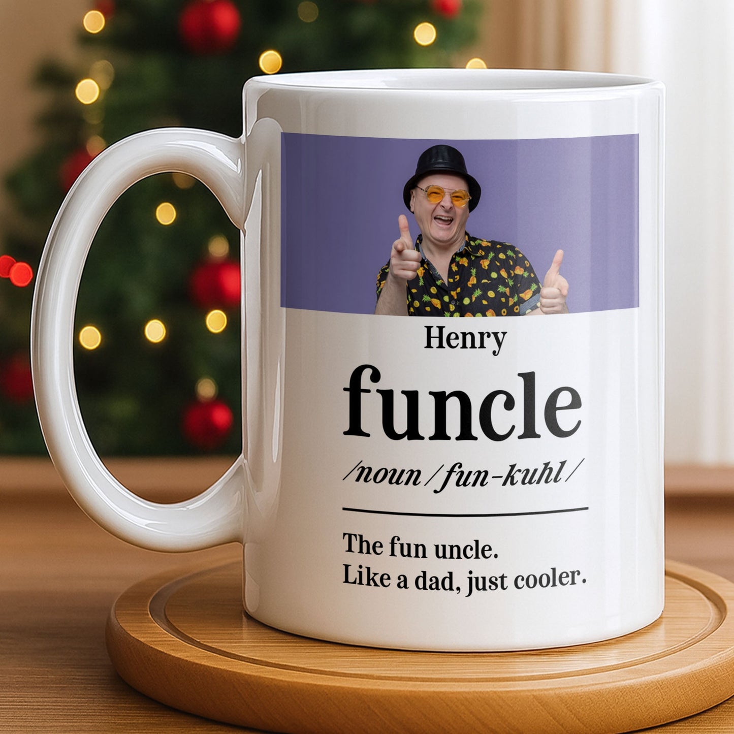 The Fun Uncle Like A Dad Just Cooler Mug Design - Personalized Custom Coffee Mug - FAM796_MG