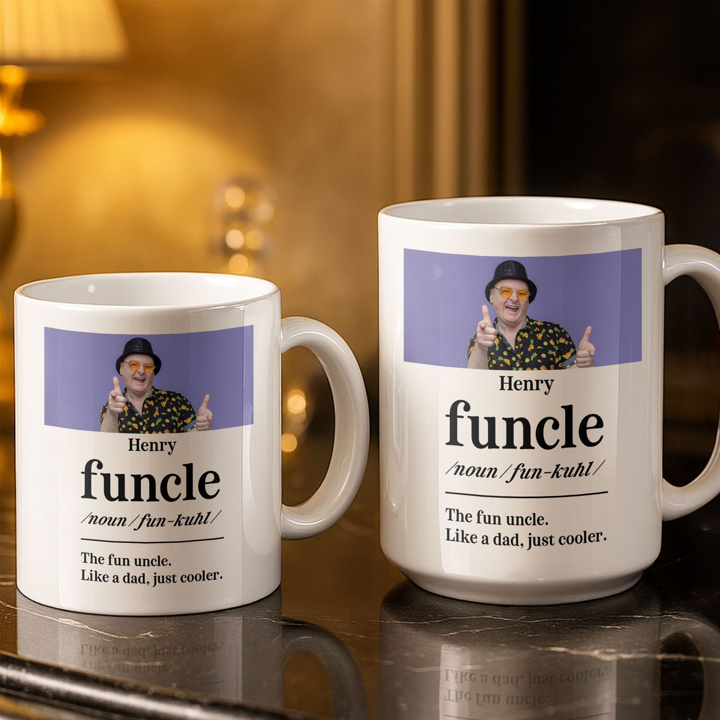 The Fun Uncle Like A Dad Just Cooler Mug Design - Personalized Custom Coffee Mug - FAM796_MG