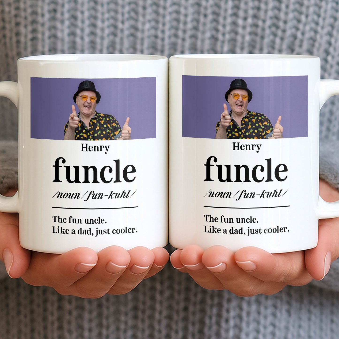 The Fun Uncle Like A Dad Just Cooler Mug Design - Personalized Custom Coffee Mug - FAM796_MG