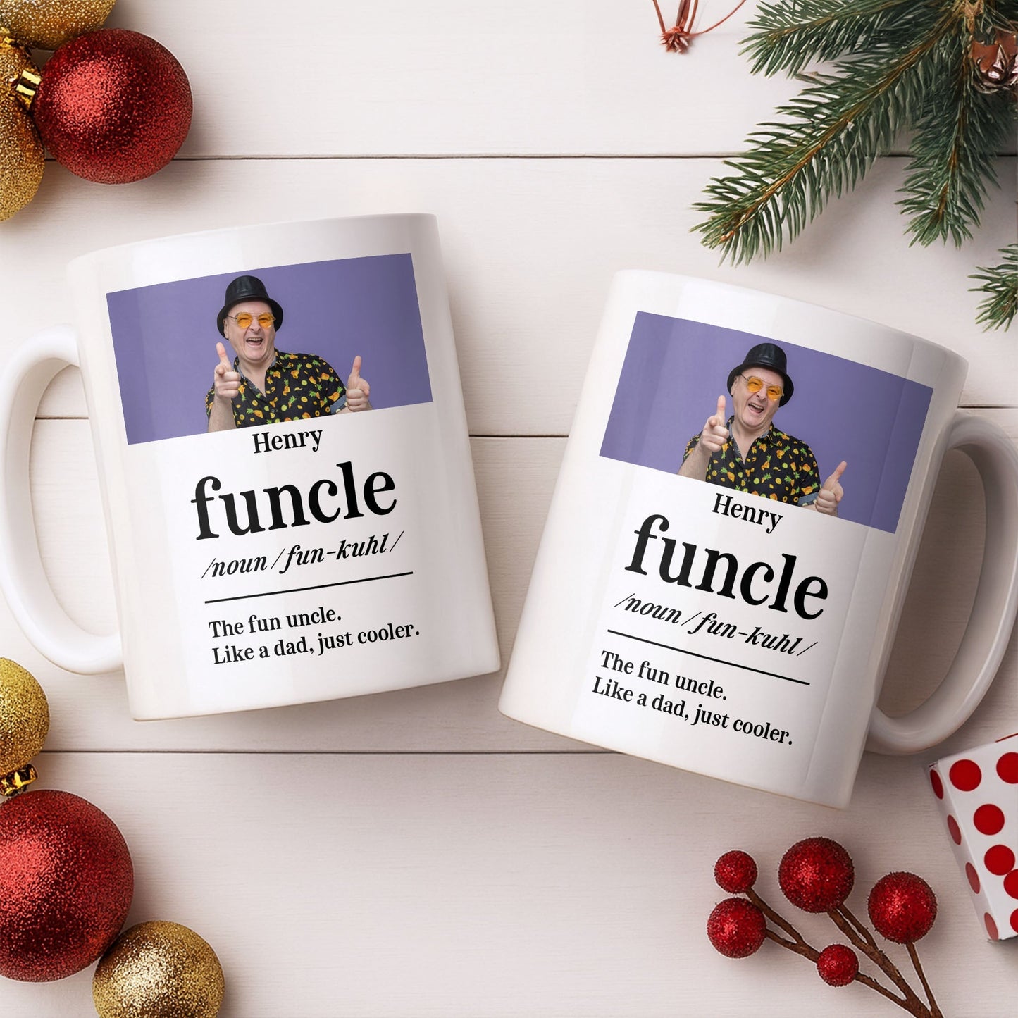 The Fun Uncle Like A Dad Just Cooler Mug Design - Personalized Custom Coffee Mug - FAM796_MG