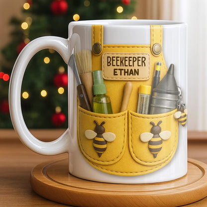 Beekeeper Customizable Bee And Nature Lovers Mug - Personalized Custom Coffee Mug - FARM017_MG