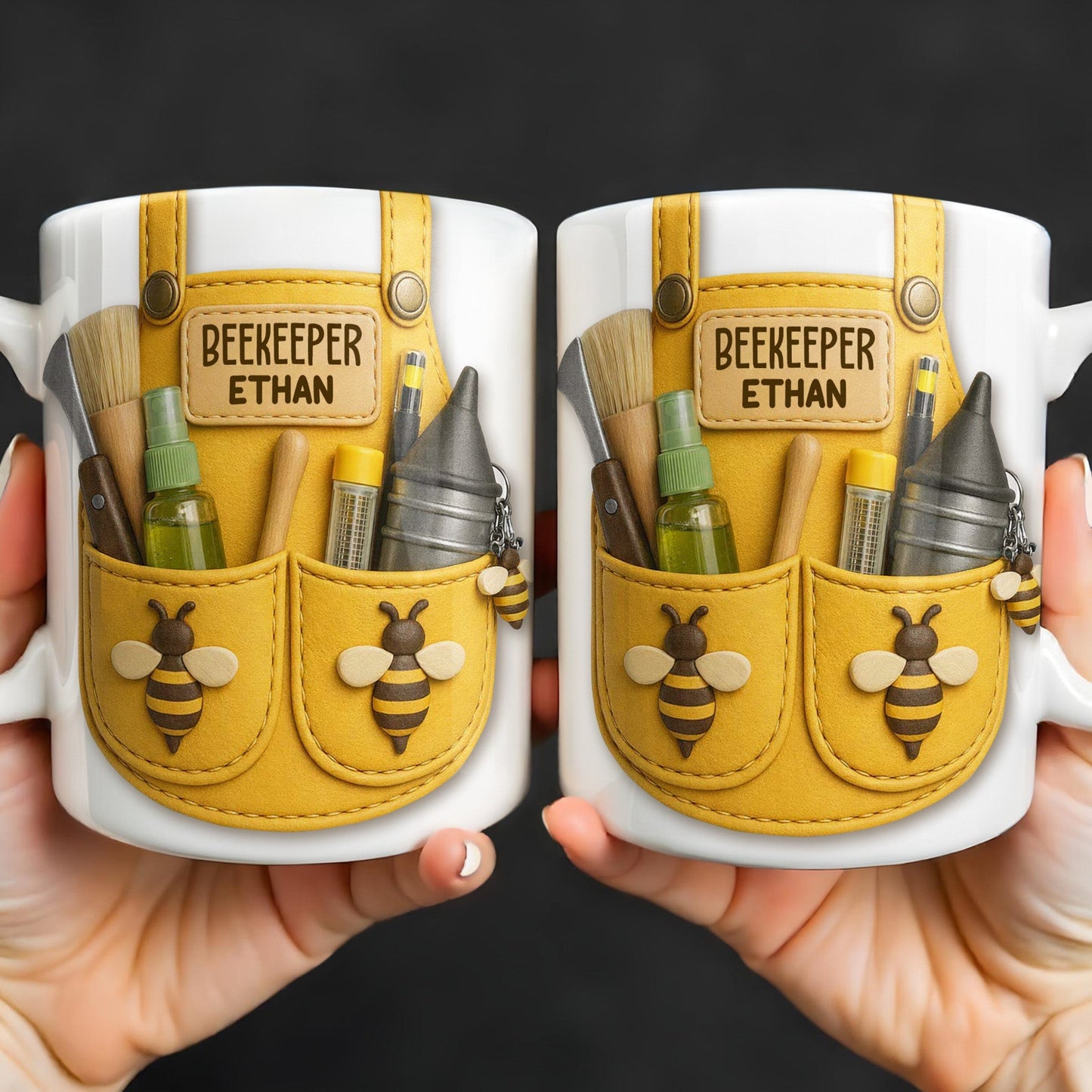 Beekeeper Customizable Bee And Nature Lovers Mug - Personalized Custom Coffee Mug - FARM017_MG