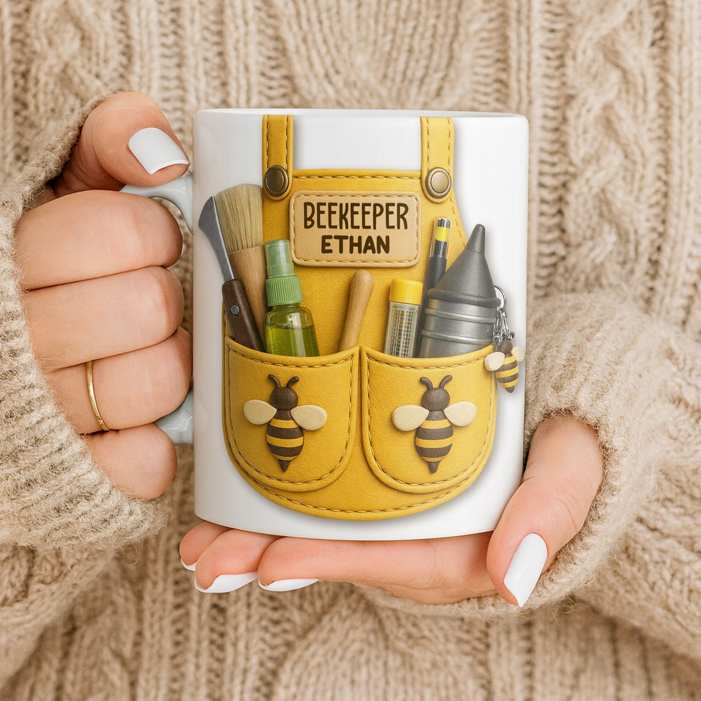 Beekeeper Customizable Bee And Nature Lovers Mug - Personalized Custom Coffee Mug - FARM017_MG