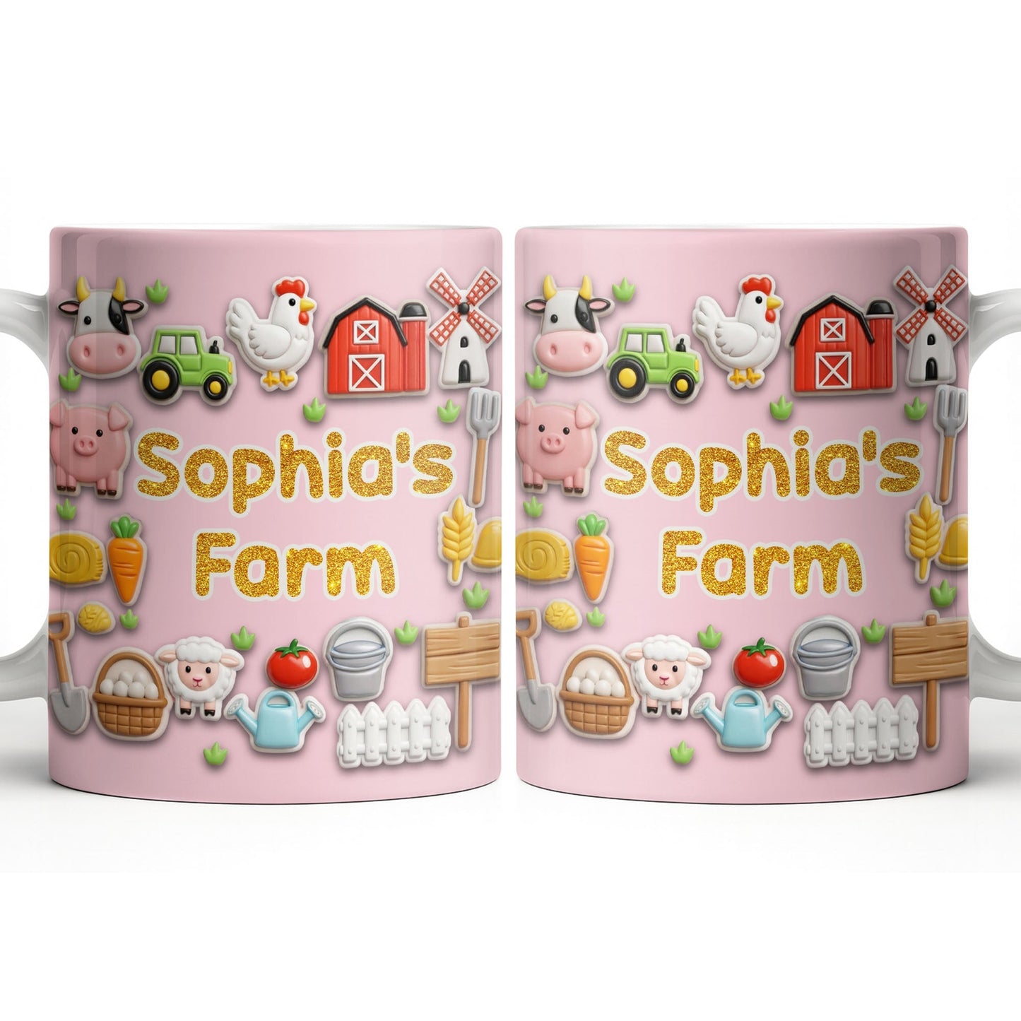 Enjoy Every Moment At The Farm With Animals And Vegetables - Personalized Custom Coffee Mug - FARM018_MG