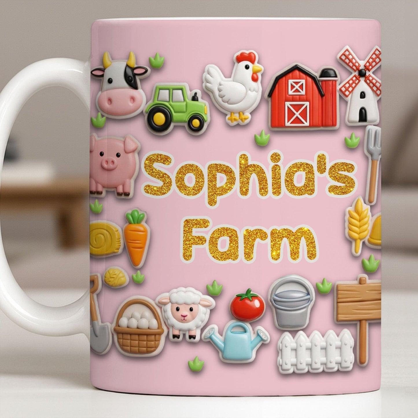 Enjoy Every Moment At The Farm With Animals And Vegetables - Personalized Custom Coffee Mug - FARM018_MG