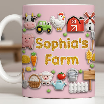 Enjoy Every Moment At The Farm With Animals And Vegetables - Personalized Custom Coffee Mug - FARM018_MG