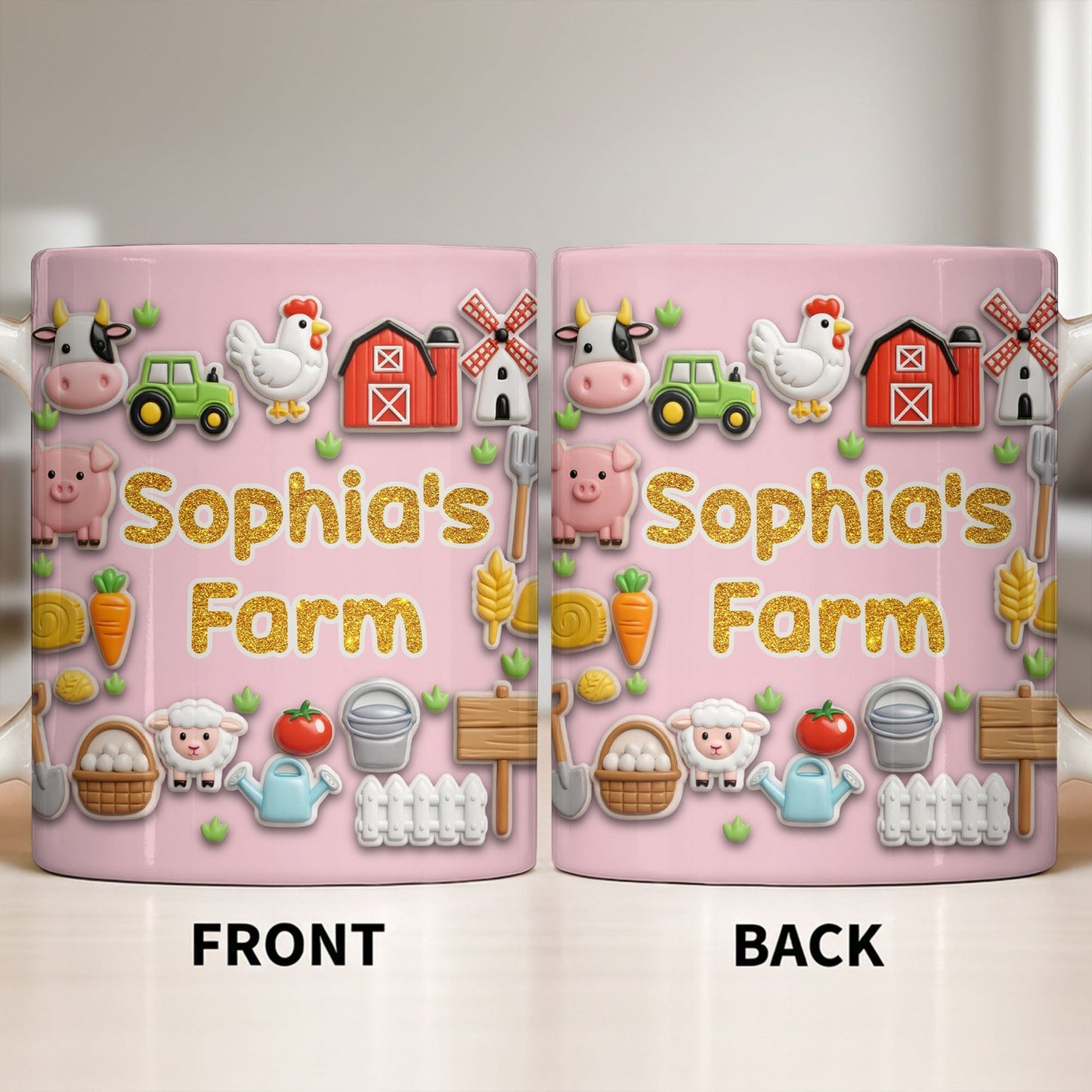 Enjoy Every Moment At The Farm With Animals And Vegetables - Personalized Custom Coffee Mug - FARM018_MG