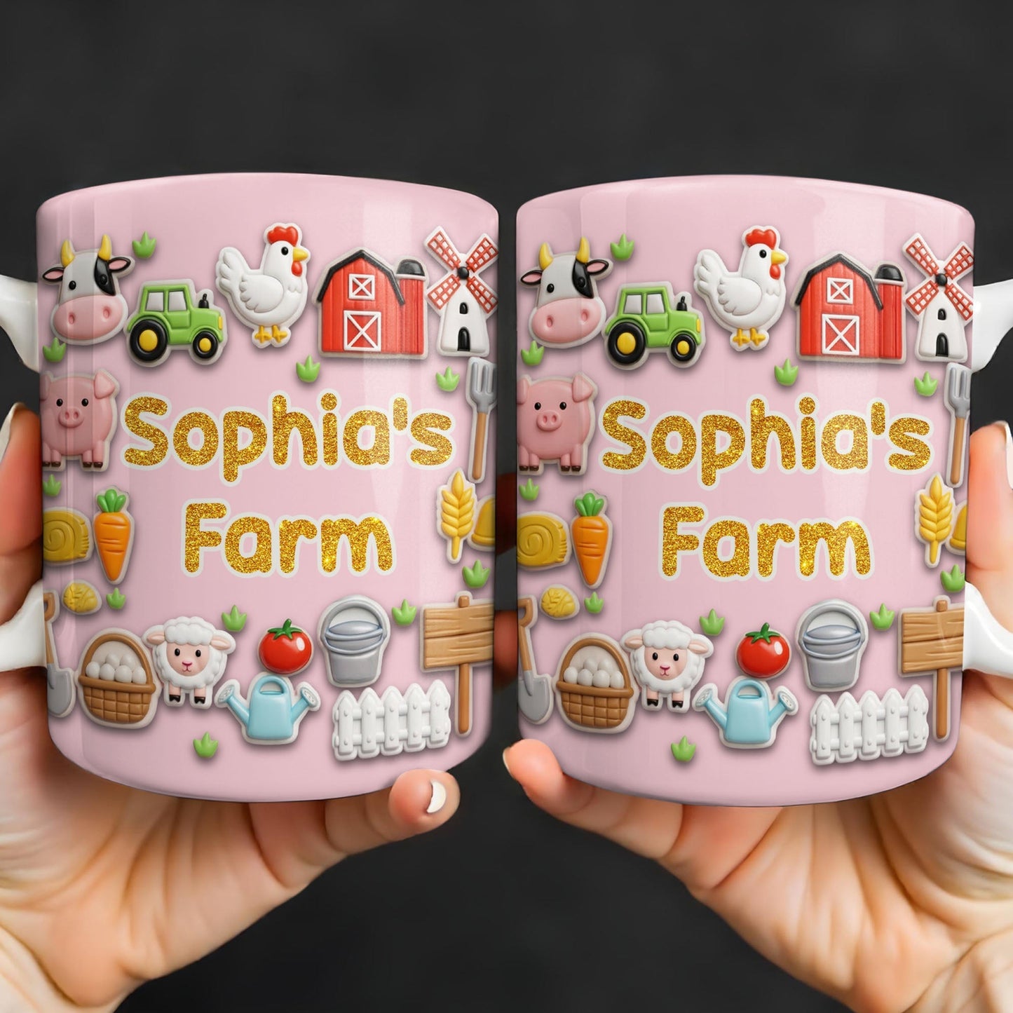 Enjoy Every Moment At The Farm With Animals And Vegetables - Personalized Custom Coffee Mug - FARM018_MG