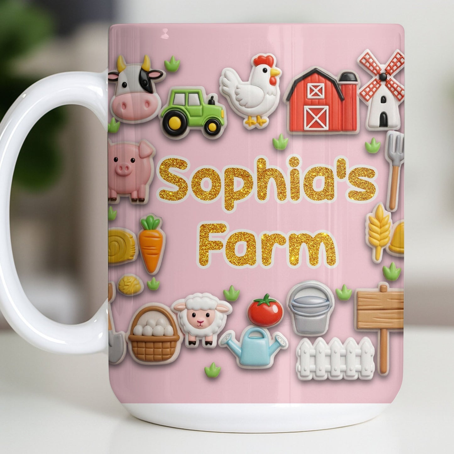 Enjoy Every Moment At The Farm With Animals And Vegetables - Personalized Custom Coffee Mug - FARM018_MG