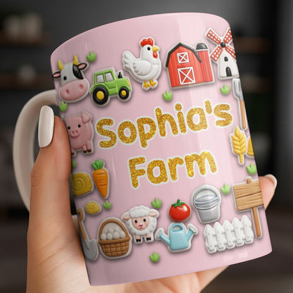 Enjoy Every Moment At The Farm With Animals And Vegetables - Personalized Custom Coffee Mug - FARM018_MG
