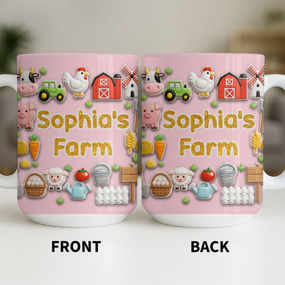 Enjoy Every Moment At The Farm With Animals And Vegetables - Personalized Custom Coffee Mug - FARM018_MG