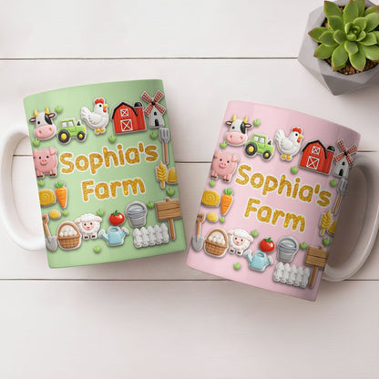 Enjoy Every Moment At The Farm With Animals And Vegetables - Personalized Custom Coffee Mug - FARM018_MG