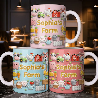 Enjoy Every Moment At The Farm With Animals And Vegetables - Personalized Custom Coffee Mug - FARM018_MG