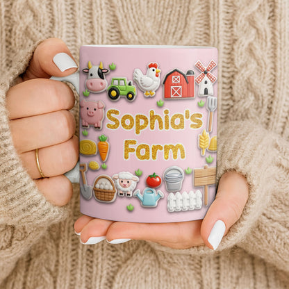 Enjoy Every Moment At The Farm With Animals And Vegetables - Personalized Custom Coffee Mug - FARM018_MG